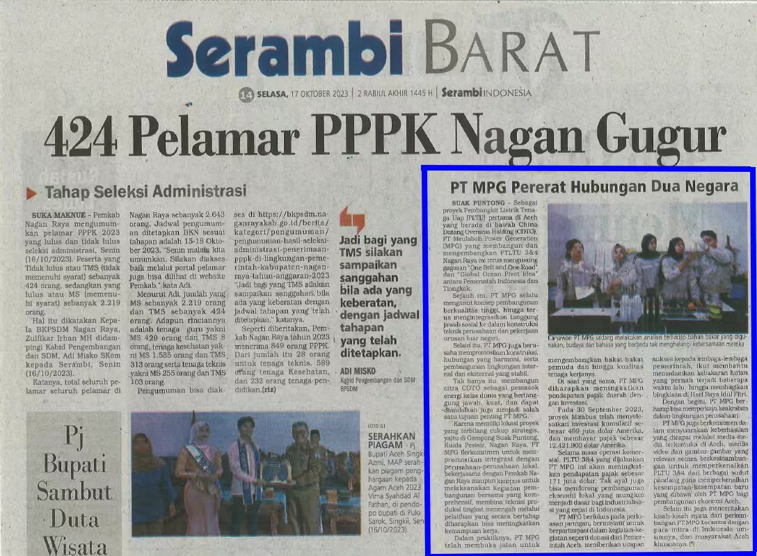 1697682038199085842.jpg 印尼亚齐Serambi news报纸刊发了米拉务公司《架起中印尼发展“连心桥”》文章.jpg